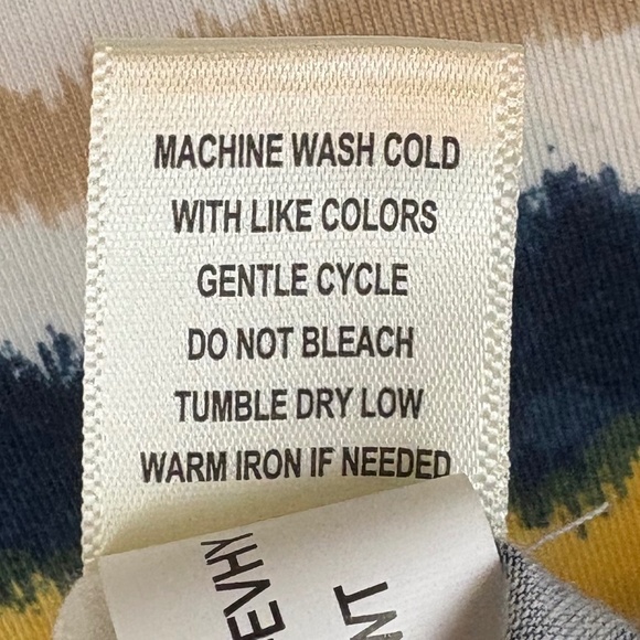 NWT Truself Blue/Yellow/Green/White Striped Short Sleeve Crewneck Pullover Top - Picture 8 of 8